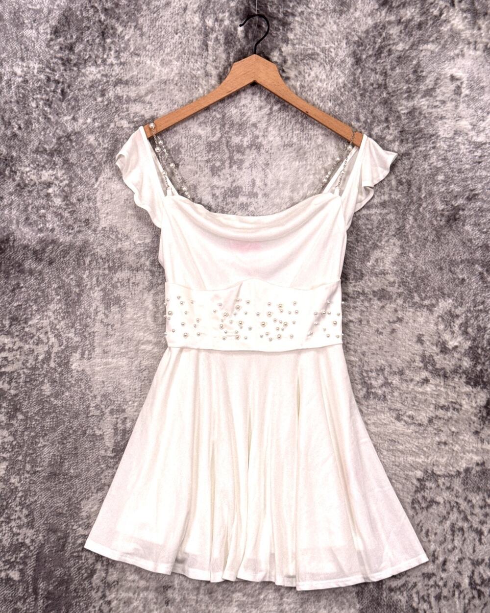 New Dolls Kill Dress Small Womens Sugar Thrillz Timeless Love Pearl Mini